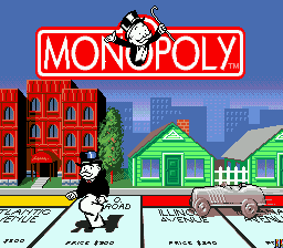 Monopoly title screen for Sega Genesis